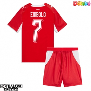 Švýcarsko Breel Embolo #7 Dětské Domácí dres komplet MS 2026 Krátký Rukáv (+ trenýrky)